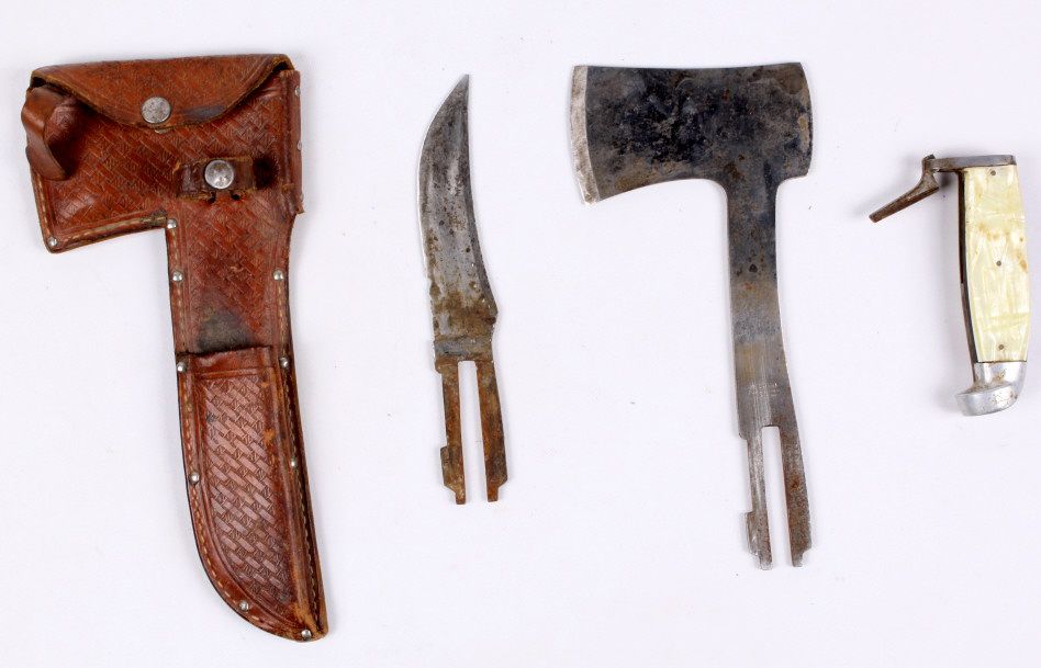 Western Knife & Hatchet Removable Handle Set