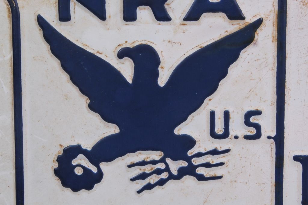 Nra Retail Code Sign 1934 NRA Code License Plate