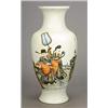 Image 1 : A grisaille and gilt-decorated vase of large baluster form, painted with a standing dignitary and...