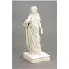 Image 1 : A Meissen biscuit porcelain model of a classical maiden, modelled standing holding a scroll in on...