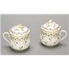 A set of six French porcelain baluster custard cups and covers, in the eighteenth century style,...