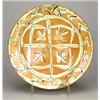 Image 1 : A Spanish maiolica conical bowl, the top side painted in shades of ochre, green and blue with a g...