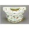 Image 1 : A French faience demi-lune bough-pot (bouquetier), of flared and fluted form, painted in shades o...