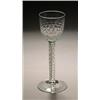 Image 1 : An airtwist wine glass, the ogee bowl with honeycomb moulded lower section, the stem with gauze c...