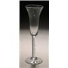 Image 1 : An airtwist ale flute, the flared bowl supported on a stem filled with spiral threads, on a conic...