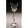 Image 1 : An airtwist wine glass, the round funnel bowl supported on a double series stem and conical foot,...