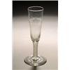 Image 1 : An opaque-twist ale glass or ratafia, the slender conical bowl with a hammered flute lower sectio...