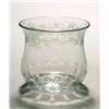 Image 1 : An engraved finger bowl with everted rim, engraved with a border of flowering foliage, the lower...