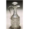 Image 1 : A cut claret jug and stopper, of club-shaped form, the tapered cylindrical neck cut with horizont...