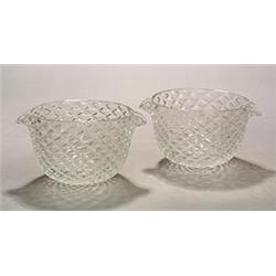 Eight honeycomb-moulded wine glass rinsers, 15cm wide, mid 19th century (see illustration) £200-3...