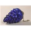 A French press-moulded cobalt-blue cased glass Christmas decoration naturalistically formed as a...