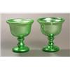 Image 1 : A pair of Varnish & Co. pale-green silver-cased pedestal bowls or sweetmeat dishes, the round bow...