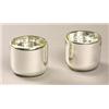 Image 1 : A pair of Elfin cased silver beakers of cylindrical form, 7cm diameter, with inset discs inscribe...