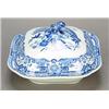 A Mason's Ironstone 'Blue pheasants' pattern shaped square vegetable tureen and cover, 24cm wide,...