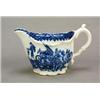A Caughley 'Chelsea-ewer', printed in blue with the 'Fisherman and cormorant' pattern, circa 1790...