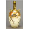 Image 1 : A Royal Crown Derby ivory-ground ovoid two-handled vase with tall cylindrical neck, the shoulder...