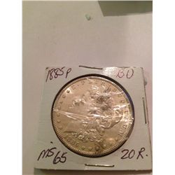 1885 BU MS-65 MORGAN SILVER DOLLAR