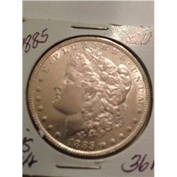 1885 MORGAN SILVER DOLLAR MS-64+