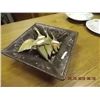 Image 1 : COPPER DISH & 3 BRASS GEESE