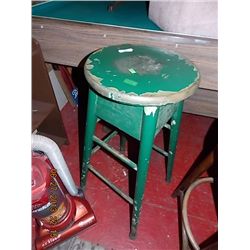 VINTAGE GREEN BAR STOOL