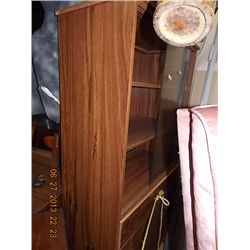 BOOK CASE - GLASS DOORS - & DRAWERS