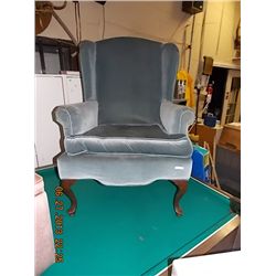 WING BACK CHAIR - BLUE