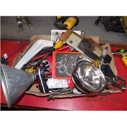 BOX OF MISC NEW & USED TOOLS ETC