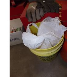 YELLOW BUCKET, NAILS & SCREWS