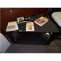 PLASMA T.V. STAND WITH GLASS SHELVES