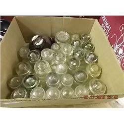 BOX ASSORTED VINTAGE GLASS & OTHER  INSULATORS
