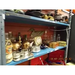 SHELF ASSORTED HOUSEWARE, COLLECTABLES & OTHER