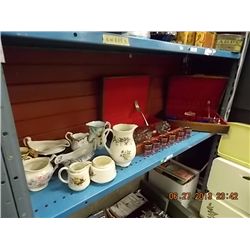 SHELF ASSORTED HOUSEWARE, COLLECTABLES & OTHER