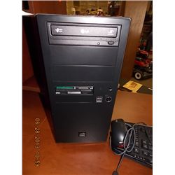 DESK TOP COMPUTER TOWER - BLACK - KVR667D2N5/1GIG RAM - WIN XP PRO LICENSE - USB, BUILT-IN MULTI MED
