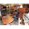 Image 2 : EXECUTIVE MAHOGANY FINISH OFFICE DESK - U SHAPE - CUSTOM DESIGN