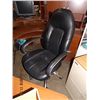 Image 1 : BLACK LEATHER STYLE EXECTUTIVE GAS LIFT OFFICE CHAIR
