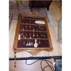 SPOON COLLECTION IN GLASS & WOOD CASE