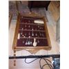 Image 1 : SPOON COLLECTION IN GLASS & WOOD CASE