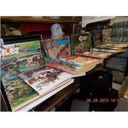 SHELF LOT OF ASSORTED GILES COMIC BOOKS & OTHER