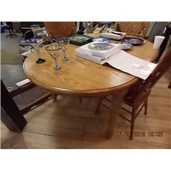 OAK DINING TABLE & LEAF