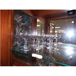 VINTAGE CRYSTAL GLASSES - WHEAT PATTERN - 6PC