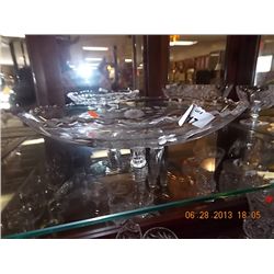 CRYSTAL SERVING DISH - SUNFLOWER & WHEAT