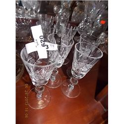 PIN WHEEL CRYSTAL SHERRY GLASSES - 8 PC