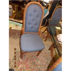 RATTAN & UPHOLSTERED DINING CHAIR - BID X 6