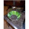 Image 1 : LEADED GLASS BOWL - GREEN