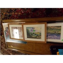 FRAMED JOHN DEERE PICTURE -  3 TOTAL