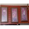 Image 1 : FRAMED PICTURE SET - FLOWERS - 3PC
