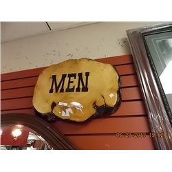BURL SIGN "MEN"