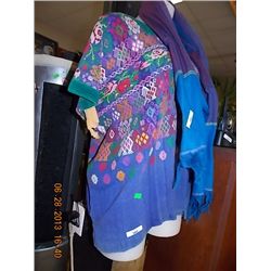 HAND CRAFTED INDIAN DESIGN SHIRT - SMALL HEAD OPENING  - BOTTOM PURPLE COLOR