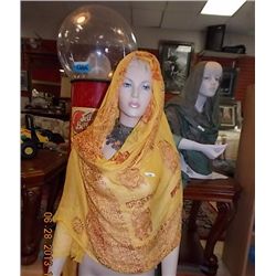 INDIAN PRAYER SHAWL - YELLOW