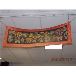 TAPESTRY - HAND CRAFTED INDIA STYLE - RED BOARDER